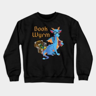 Book Wyrm Reading Dragon Crewneck Sweatshirt